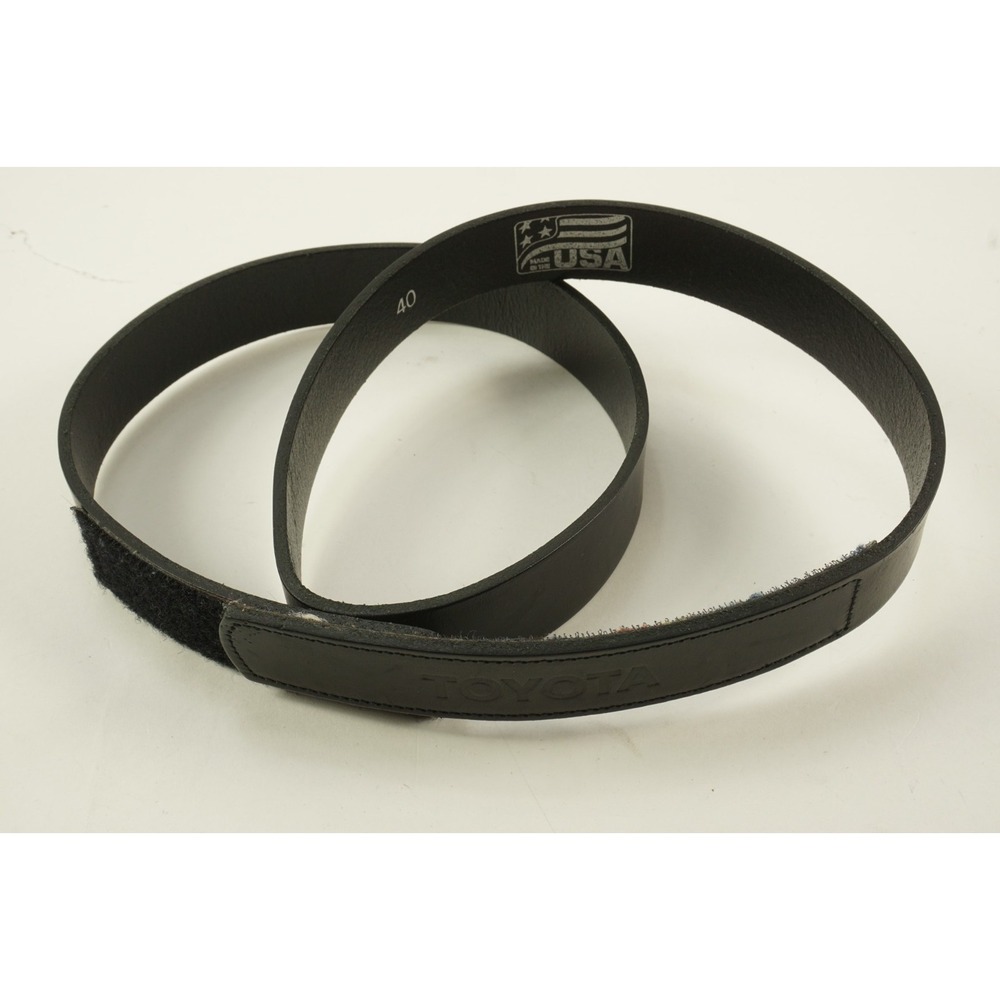 Vintage Toyota TRD Black Leather Racing‎ Belt 40 Quick Release Hook & Loop USA